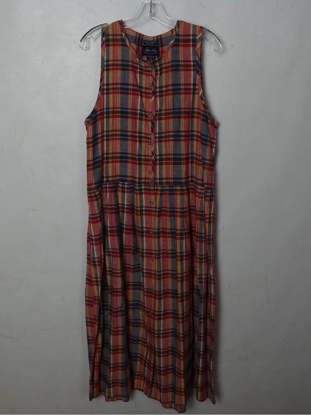 Allen Solly Multicolor Madras Plaid Cotton Shirt Dress